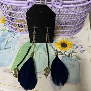 Dangly Feather Earrings